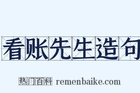 看账先生造句是什么意思的图片